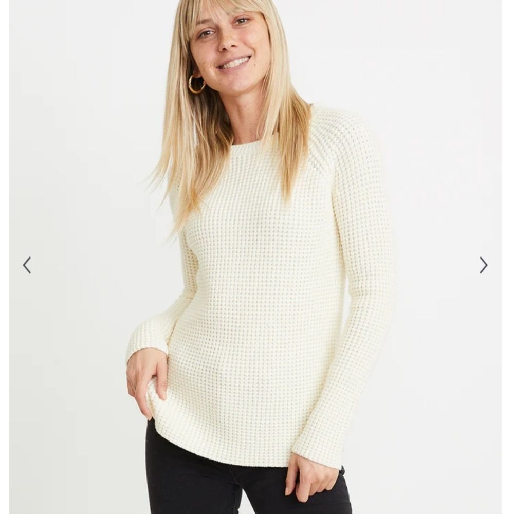 MARINE LAYER Delaney Pullover in Off White Womens Size‎ Small